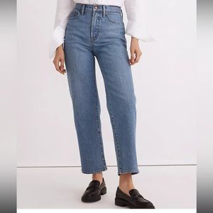 NWT. Madewell the perfect vintage wide-leg crop Jean. Size 28
